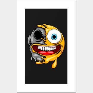 Grinning Zombie Emoji Posters and Art